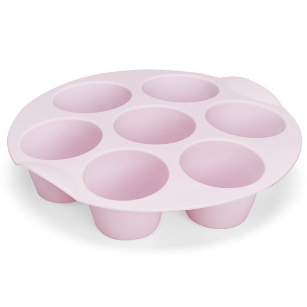 Silikon-Muffinform (rosa) - passend für Varoma und Dampfgaraufsatz Monsieur Cuisine
